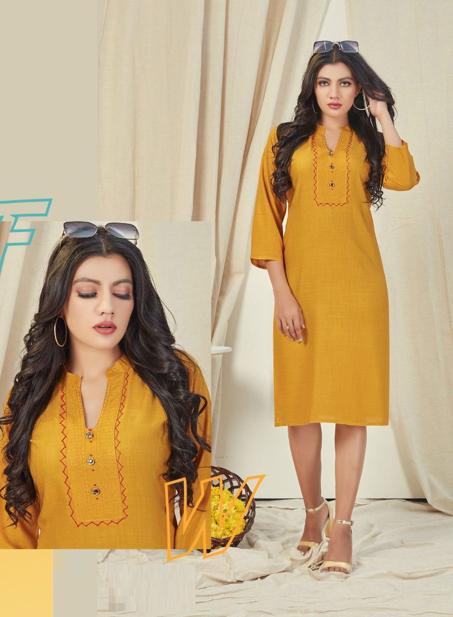 Rung Samairaa 8 Fancy Ethnic Wear Rayon Designer Kurti Collection